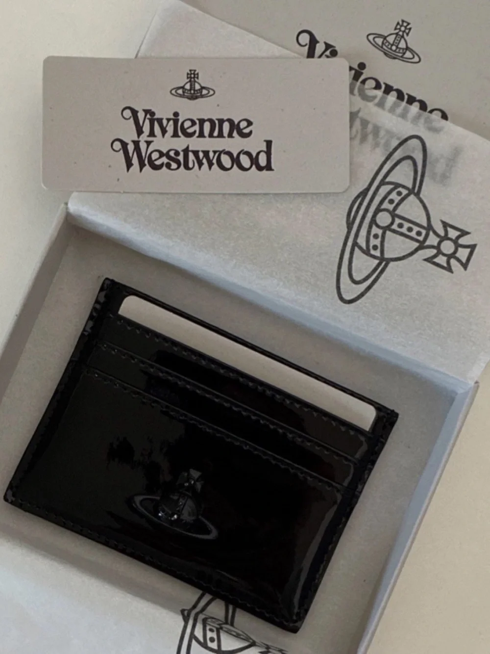 Vivienne Westwood Black Logo Card Holder